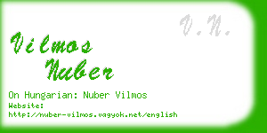 vilmos nuber business card